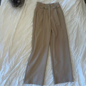 Vintage High Waited Wide Leg Khaki Pants